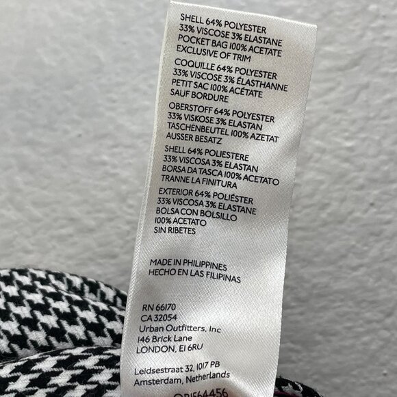 Maeve Anthropologie Womens 14 Houndstooth Wide Leg Pants Trousers - Picture 4 of 8